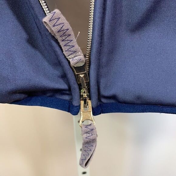 GIRLS GOLF Women’s ‘Golf Star’ Sequin Detail Zip Up Jacket Blue Size Small - Picture 9 of 10